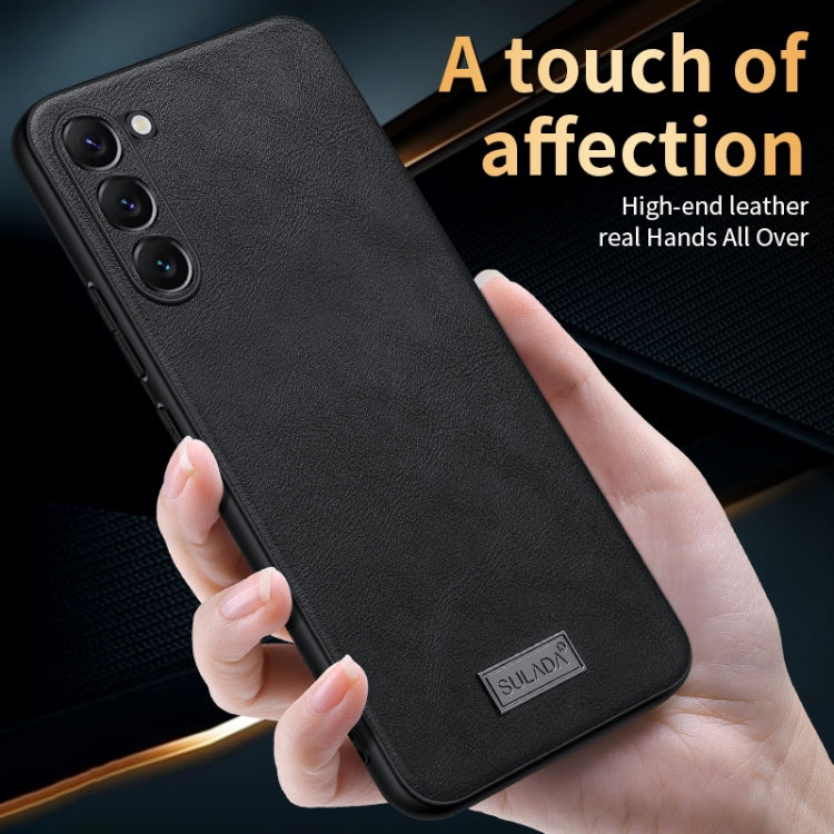 SULADA Shockproof TPU Hybrid Handmade Leather Phone Case, For Samsung Galaxy S23 5G