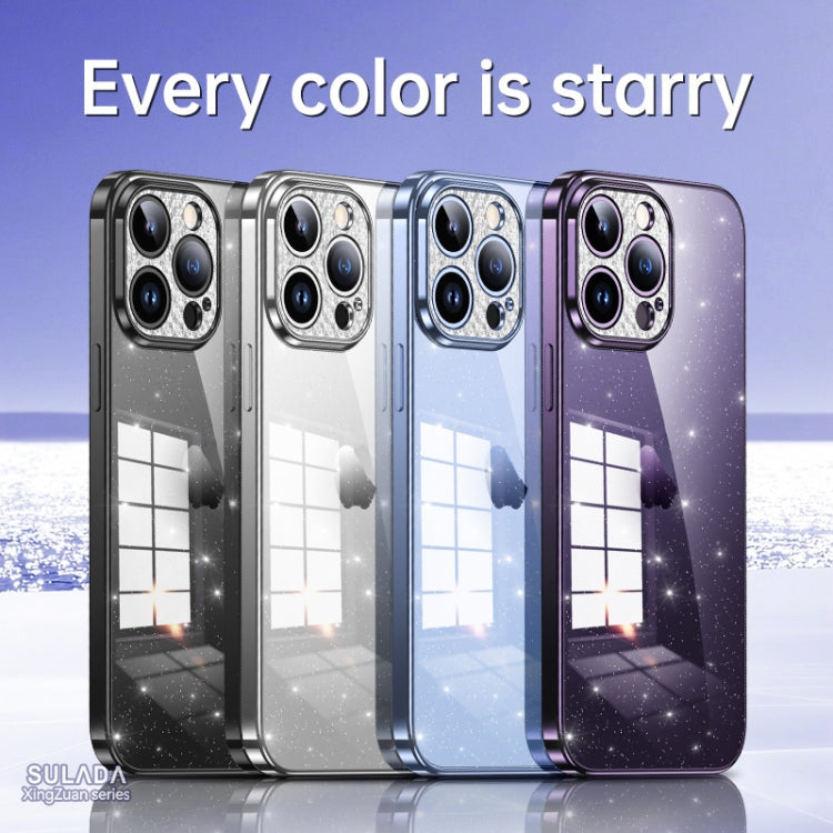 SULADA Electroplated Transparent Glittery TPU Phone Case, For iPhone 14 Pro Max, For iPhone 15, For iPhone 13 Pro Max, For iPhone 13 Pro, For iPhone 13, For iPhone 12