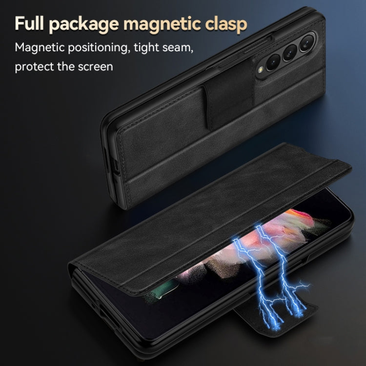 SULADA All-inclusive Magnetic Snap Flip Leather Phone Case, For Samsung Galaxy Z Fold2 / W21
