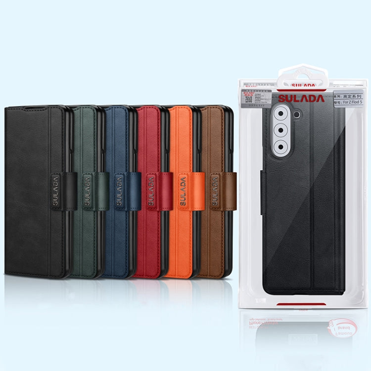 SULADA All-inclusive Magnetic Snap Flip Leather Phone Case, For Samsung Galaxy Z Fold2 / W21