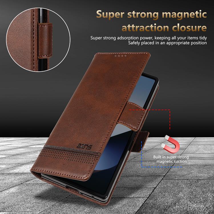 AZNS Magnetic Calf Texture Flip Leather Phone Case, For Samsung Galaxy Z Fold5 5G, For Samsung Galaxy Z Flip5 5G