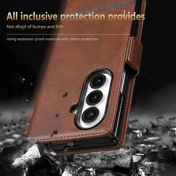 AZNS Magnetic Calf Texture Flip Leather Phone Case, For Samsung Galaxy Z Fold5 5G, For Samsung Galaxy Z Flip5 5G