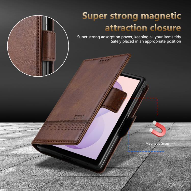 AZNS Magnetic Calf Texture Flip Leather Phone Case, For Galaxy Z Fold8 5G, For Galaxy Z Fold8 Ultra 5G, For Galaxy Z Flip8 5G, For Samsung Galaxy Z Flip7 FE / Flip6