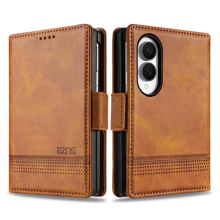 AZNS Magnetic Calf Texture Flip Leather Phone Case, For Samsung Galaxy Z Flip7 FE / Flip6, For Samsung Galaxy Z Fold7 5G, For Samsung Galaxy Z Flip7 5G, For Samsung Galaxy Z Fold6 5G