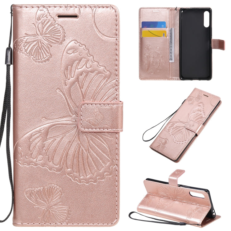 3D Butterflies Embossing Pattern Horizontal Flip Leather Case with Holder & Card Slot & Wallet, For Sony Xperia L4, For Sony Xperia 10 II, For Xiaomi Redmi K30 Pro