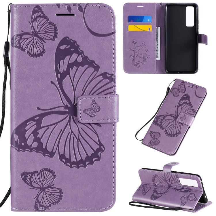 3D Butterflies Embossing Pattern Horizontal Flip Leather Case with Holder & Card Slot & Wallet, For Huawei Nova 7, For Huawei Nova 7 Pro, For Huawei Nova 7 SE / P40 Lite 5G