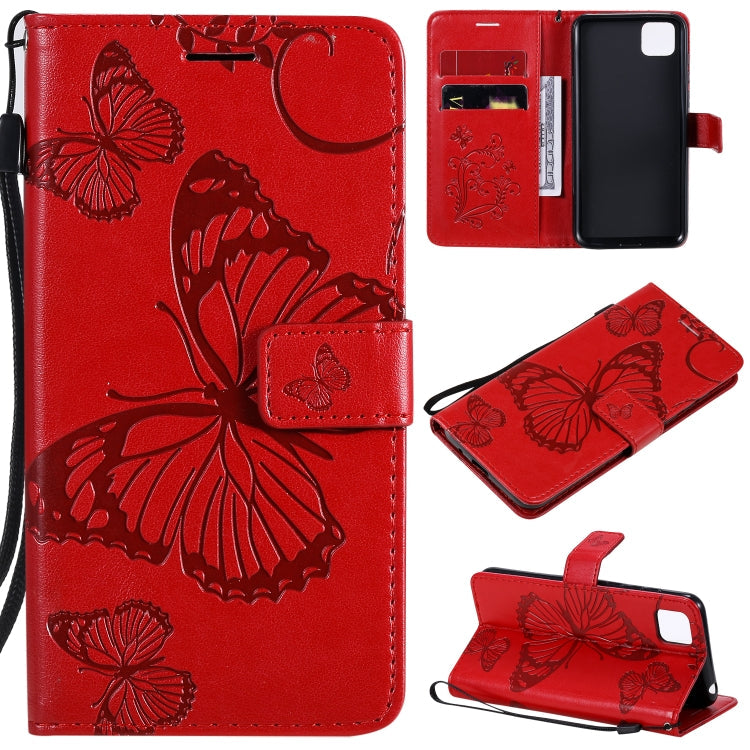 3D Butterflies Embossing Pattern Horizontal Flip Leather Case with Holder & Card Slot & Wallet, For Huawei Y7P / P40 Lite E / Honor 9C, For Huawei P Smart(2020), For Huawei Y5P / Honor 9s