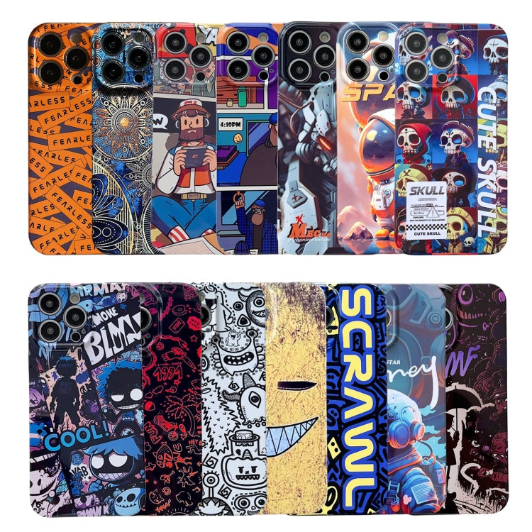 Painted Pattern Precise Hole PC Phone Case, For iPhone X / XS