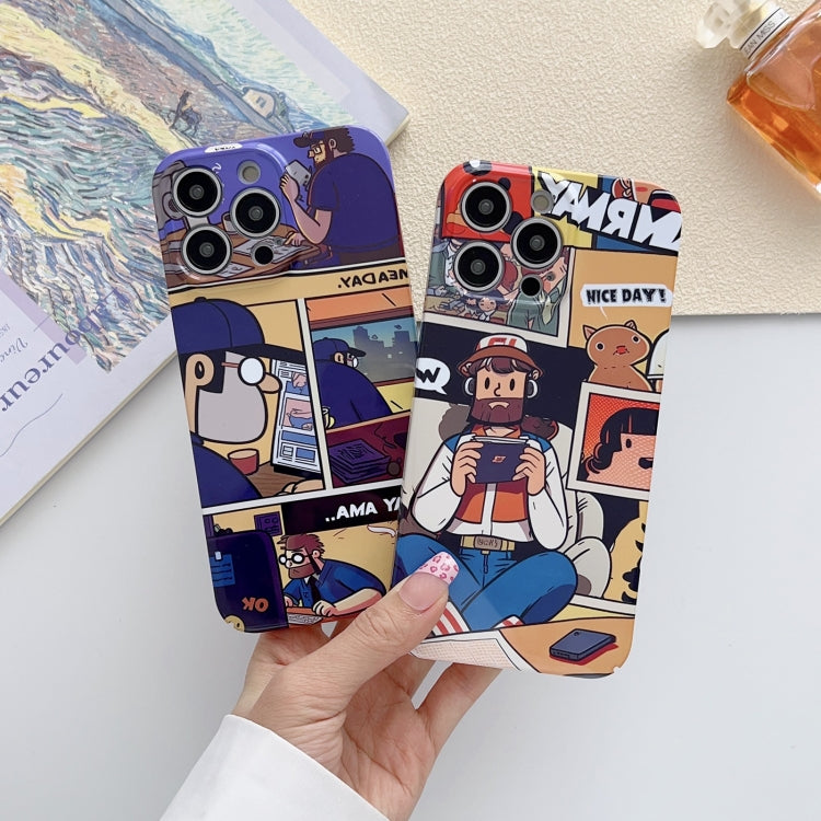 Painted Pattern Precise Hole PC Phone Case, For iPhone X / XS