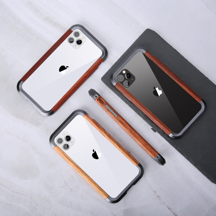 R-JUST Metal + Wood Frame Protective Case, For iPhone 11 Pro, For iPhone X / XS