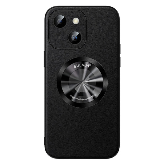 SULADA Microfiber Leather MagSafe Magnetic Phone Case, For iPhone 15, For iPhone 14 Plus, For iPhone 14
