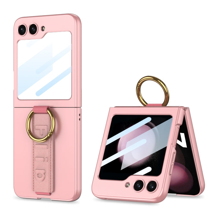 GKK Integrated Ultrathin Shockproof Phone Case with Ring Wrist Strap, For Galaxy Z Flip8 5G, For Samsung Galaxy Z Flip7 5G, For Samsung Galaxy Z Flip6, For Samsung Galaxy Z Flip5, For Samsung Galaxy Z Flip4 5G