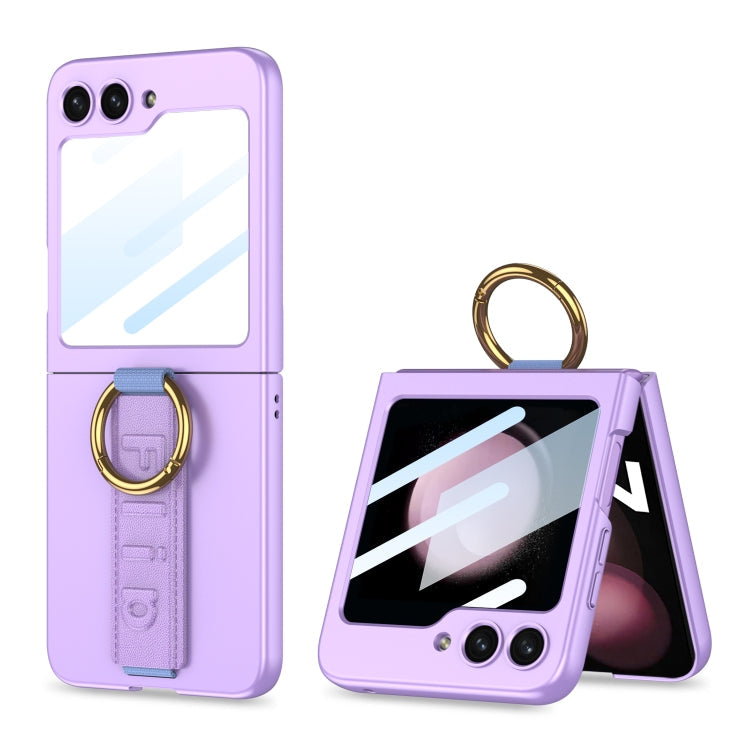 GKK Integrated Ultrathin Shockproof Phone Case with Ring Wrist Strap, For Galaxy Z Flip8 5G, For Samsung Galaxy Z Flip7 5G, For Samsung Galaxy Z Flip6, For Samsung Galaxy Z Flip5, For Samsung Galaxy Z Flip4 5G