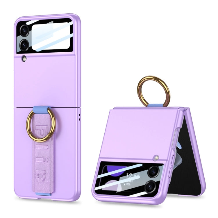 GKK Integrated Ultrathin Shockproof Phone Case with Ring Wrist Strap, For Galaxy Z Flip8 5G, For Samsung Galaxy Z Flip7 5G, For Samsung Galaxy Z Flip6, For Samsung Galaxy Z Flip5, For Samsung Galaxy Z Flip4 5G