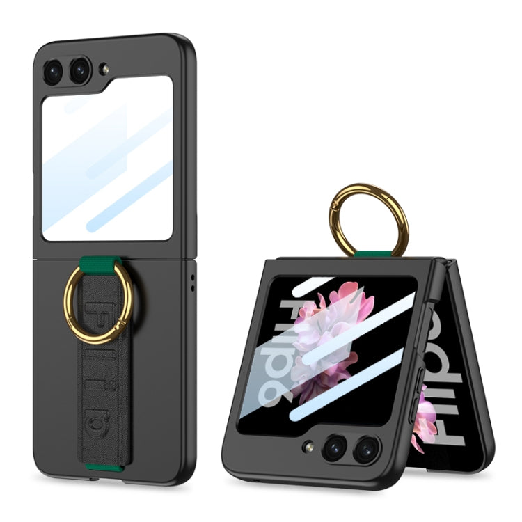 GKK Integrated Ultrathin Shockproof Phone Case with Ring Wrist Strap, For Samsung Galaxy Z Flip7 5G, For Samsung Galaxy Z Flip6, For Samsung Galaxy Z Flip5, For Samsung Galaxy Z Flip4 5G, For Samsung Galaxy Z Flip3 5G