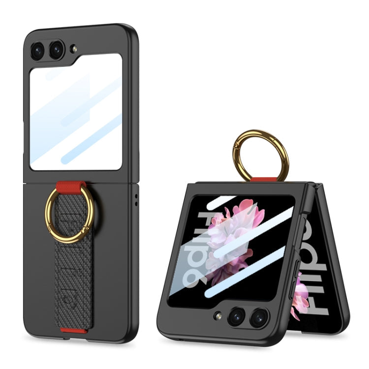 GKK Integrated Ultrathin Shockproof Phone Case with Ring Wrist Strap, For Galaxy Z Flip8 5G, For Samsung Galaxy Z Flip7 5G, For Samsung Galaxy Z Flip6, For Samsung Galaxy Z Flip5, For Samsung Galaxy Z Flip4 5G