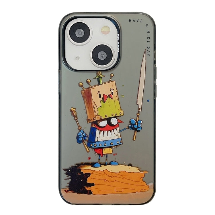 Animal Pattern Oil Painting Series PC + TPU Phone Case, For iPhone 15 Plus