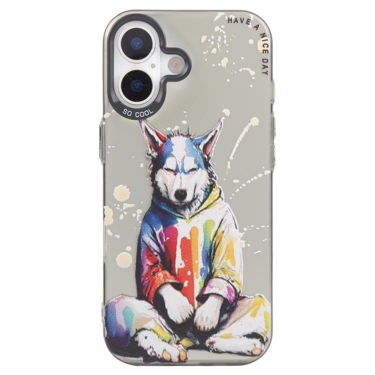 Animal Pattern Oil Painting Series PC + TPU Phone Case, For iPhone 16