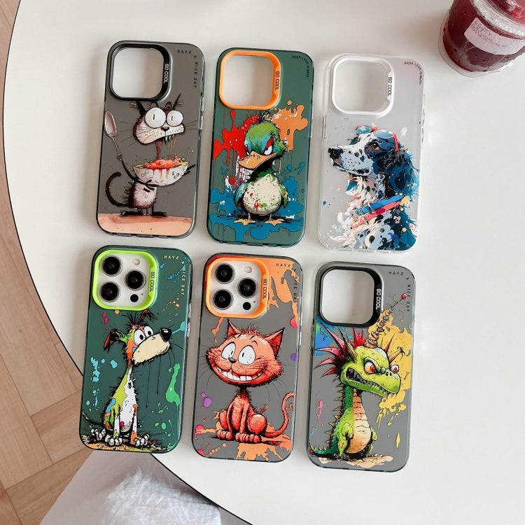 Animal Pattern Oil Painting Series PC + TPU Phone Case, For iPhone 6s / 6