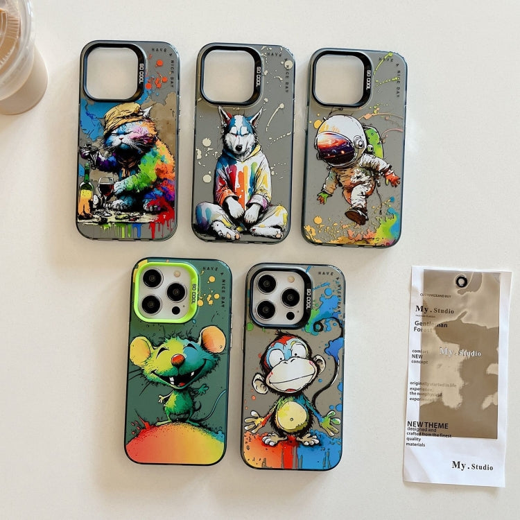 Animal Pattern Oil Painting Series PC + TPU Phone Case, For iPhone 16 Plus
