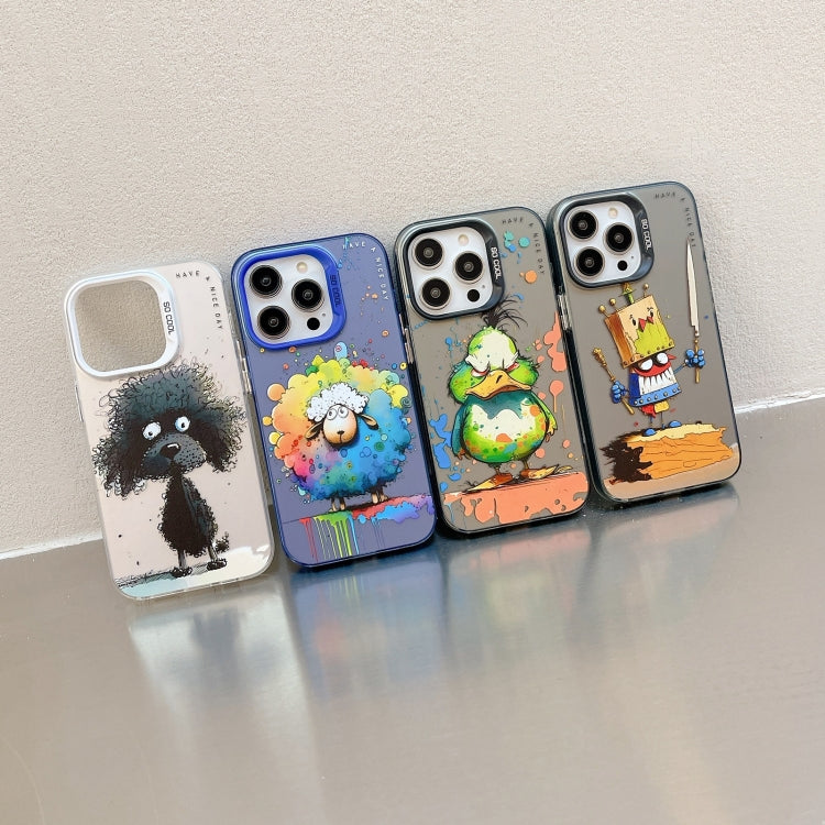Animal Pattern Oil Painting Series PC + TPU Phone Case, For iPhone 14 Pro Max
