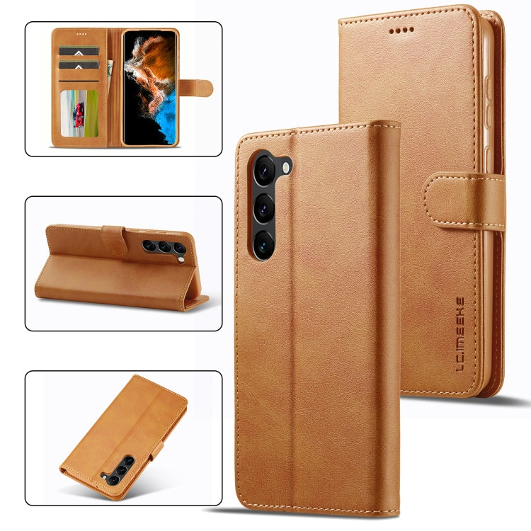 LC.IMEEKE Calf Texture Leather Phone Case, For Samsung Galaxy S23 FE 5G, For Samsung Galaxy A55 5G, For Samsung Galaxy S24+ 5G, For Samsung Galaxy S24 5G