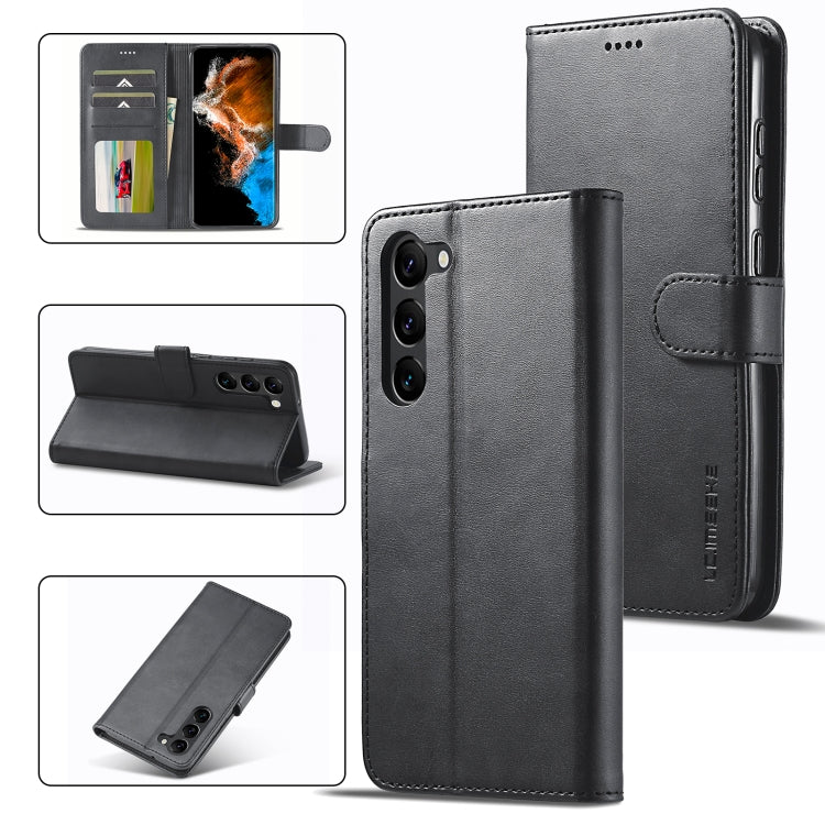 LC.IMEEKE Calf Texture Leather Phone Case, For Samsung Galaxy S23 FE 5G, For Samsung Galaxy A55 5G, For Samsung Galaxy S24+ 5G, For Samsung Galaxy S24 5G
