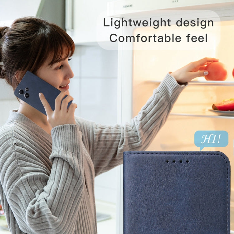 For Samsung Galaxy S24 5G Magnetic Closure Leather Phone Case(Blue)