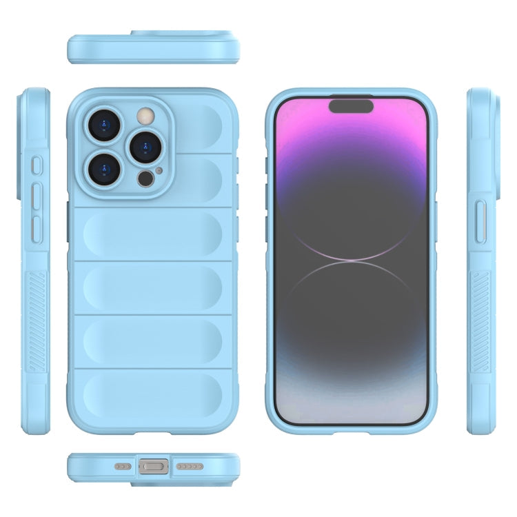 For iPhone 15 Pro Magic Shield TPU + Flannel Phone Case(White)
