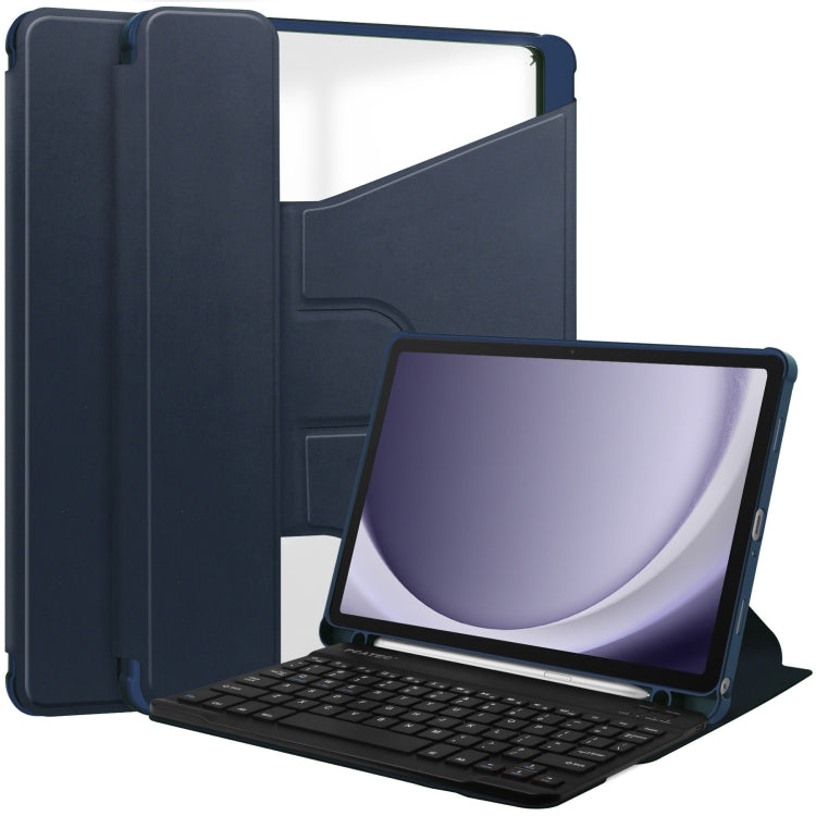 360 Rotation Transparent Smart Leather Case with Keyboard, For Samsung Galaxy Tab A11+, For Samsung Galaxy Tab S9 FE / S10 FE, For Samsung Galaxy Tab S9 FE+ / S10+, For Samsung Galaxy Tab A9+