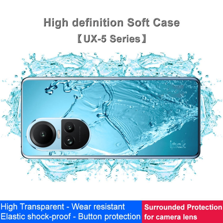 For OPPO Reno10 5G Global IMAK UX-5 Series Transparent TPU Phone Case