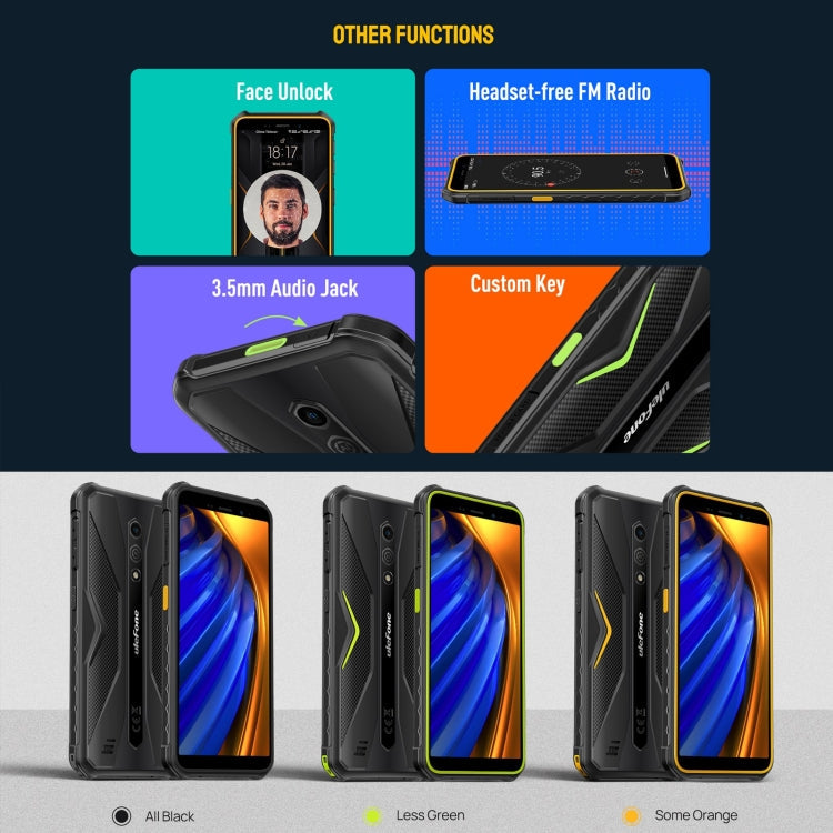 Ulefone Armor X12 Pro, 4GB+64GB, IP68/IP69K Rugged Phone, 5.45 inch Android 13 MediaTek Helio G36 Octa Core, Network: 4G, NFC(All Black)