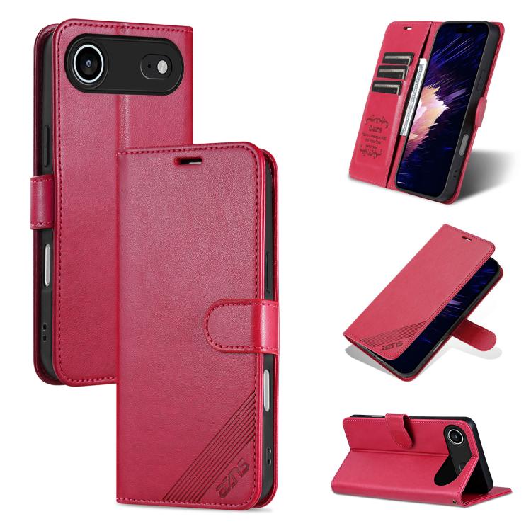 AZNS Sheepskin Texture Flip Leather Phone Case, For iPhone 18 Pro, For iPhone 18 Pro Max, For iPhone 17e / 16e, For iPhone 17 Pro Max, For iPhone 17 Pro, For iPhone 17, For iPhone Air, For iPhone 16 Pro Max