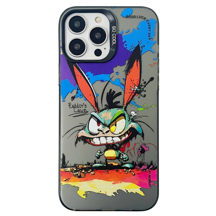 Double Layer Color Silver Series Animal Oil Painting Phone Case, For iPhone 12 Pro