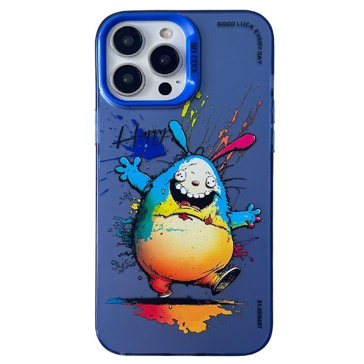 Double Layer Color Silver Series Animal Oil Painting Phone Case, For iPhone 12 Pro