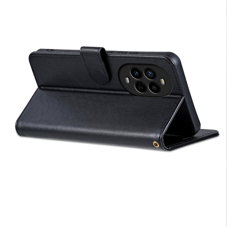 For Huawei nova13 Pro AZNS Sheepskin Texture Flip Leather Phone Case(Black)