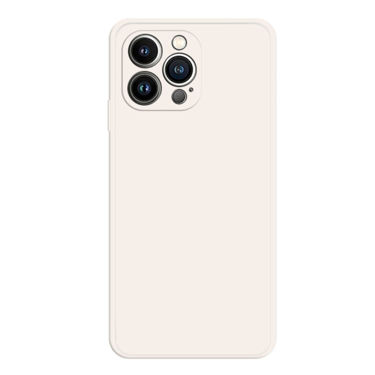 For iPhone 15 Pro Max Synthetic Liquid Silicone Phone Case (White)