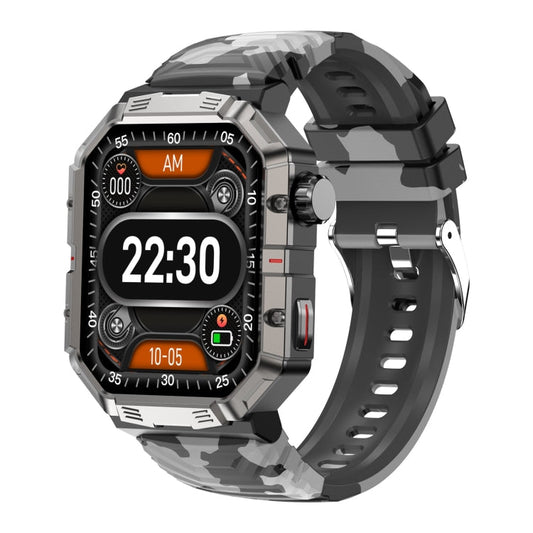 HAMTOD GW55 2.02 inch Screen IP68 Waterproof Smart Watch, Support Bluetooth Call / Heart Rate(Silver Frame)