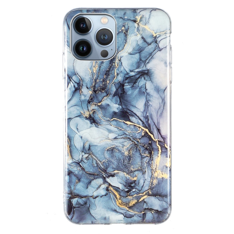 IMD Marble TPU Phone Case For iPhone 15 Pro Max(Grey)