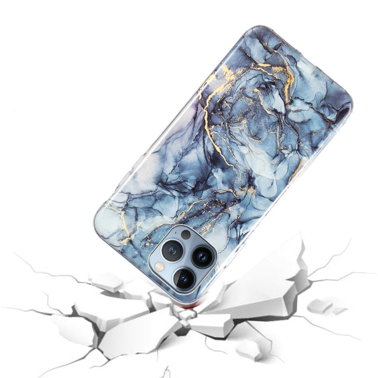 IMD Marble TPU Phone Case For iPhone 15 Pro Max(Grey)