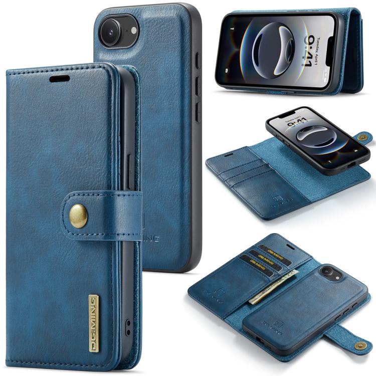 DG.MING Crazy Horse Texture Detachable Magnetic Leather Phone Case, For iPhone 17e / 16e, For iPhone 17 Pro Max, For iPhone 17 Pro, For iPhone 17