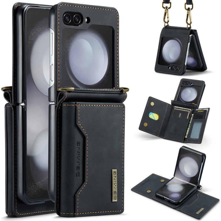 DG.MING M2 Series Card Bag Magnetic Leather Phone Case, For Samsung Galaxy Z Flip6 / Flip7 FE, For Samsung Galaxy Z Flip5 5G, For Samsung Galaxy Z Flip4 5G, For Samsung Galaxy Z Flip3 5G