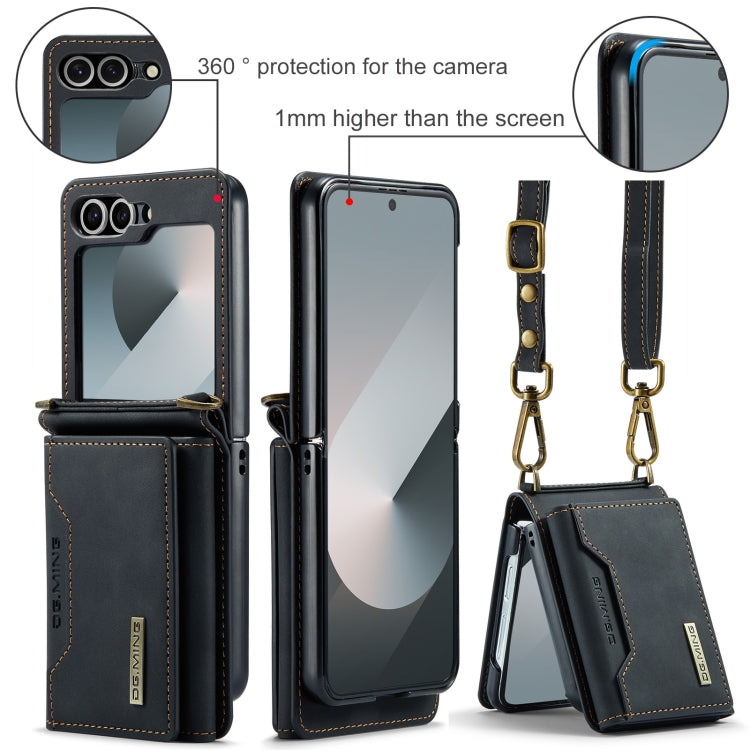DG.MING M2 Series Card Bag Magnetic Leather Phone Case, For Samsung Galaxy Z Flip6 / Flip7 FE, For Samsung Galaxy Z Flip5 5G, For Samsung Galaxy Z Flip4 5G, For Samsung Galaxy Z Flip3 5G