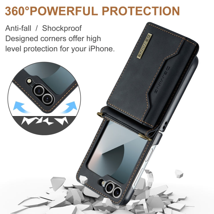 DG.MING M2 Series Card Bag Magnetic Leather Phone Case, For Samsung Galaxy Z Flip6 / Flip7 FE, For Samsung Galaxy Z Flip5 5G, For Samsung Galaxy Z Flip4 5G, For Samsung Galaxy Z Flip3 5G