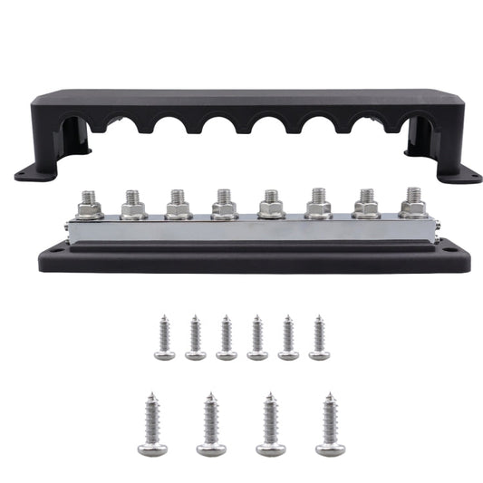 RV 600A High Current busbar 8-way Straight M10 Wiring Studs, CP-4298-01, CP-4298-02
