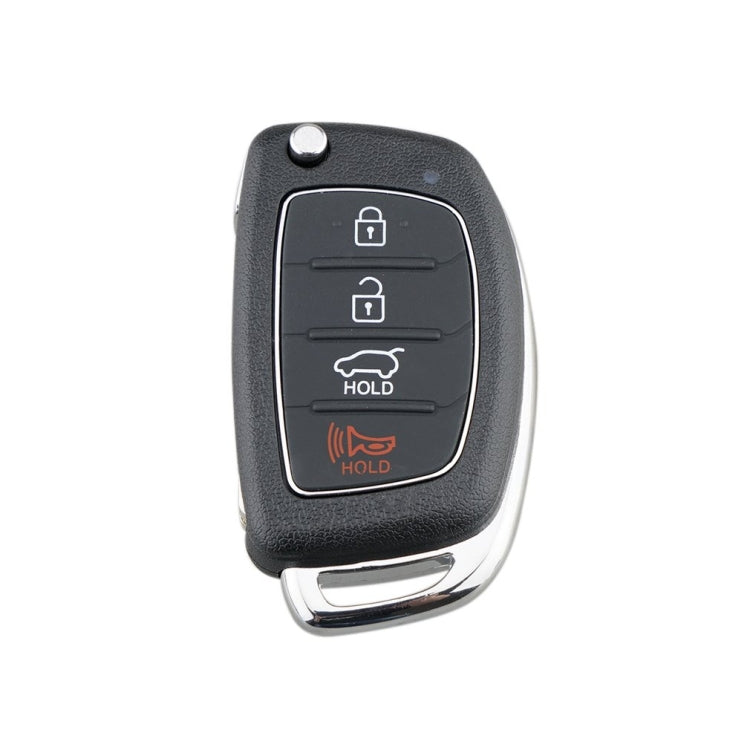 4-button Folding Car Key Shell with Metal Edge Solaris ix35 ix4 Santa For Hyundai Sonata 2014-2017 / Tucson 2016-2019 /  Santa Fe 2013-2016, For Hyundai 4-button Solaris ix35 ix4