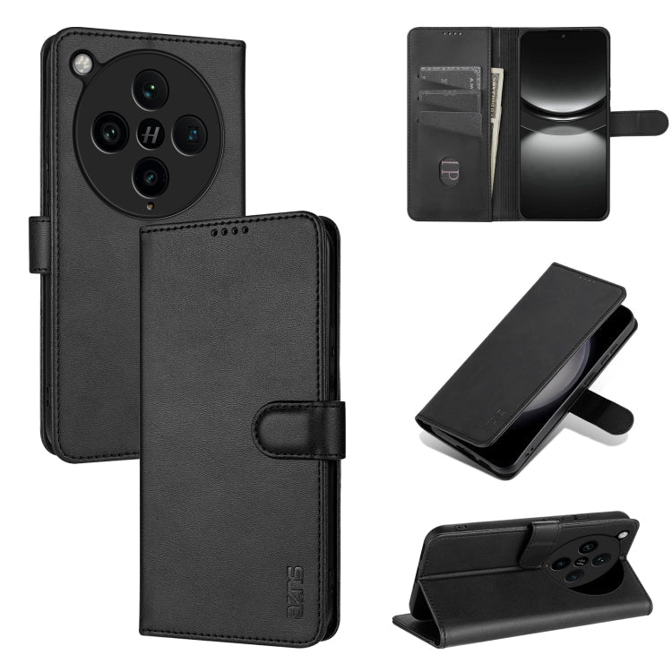 For OPPO Find X8 Pro AZNS Skin Feel Calf Texture Flip Leather Phone Case(Black)