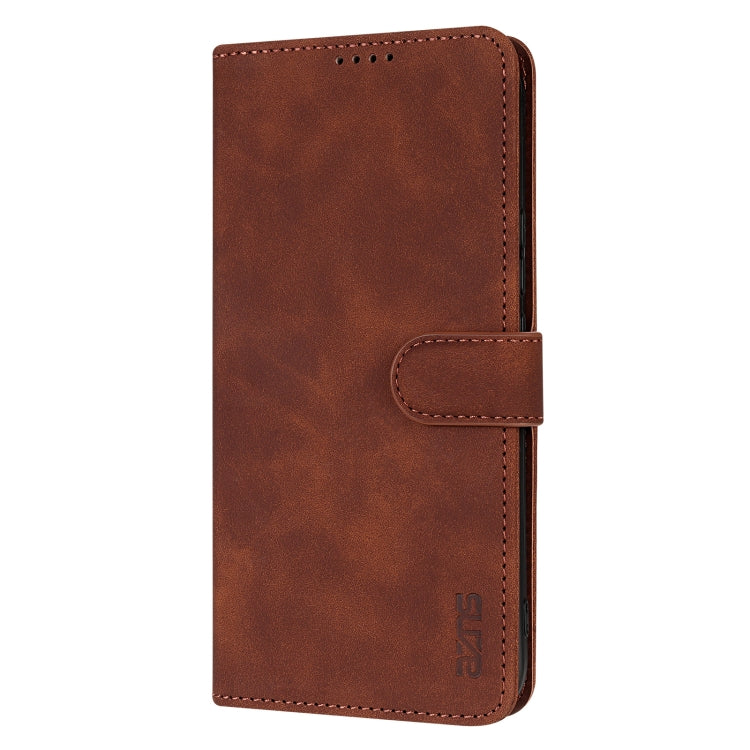 For Honor Magic7 AZNS Skin Feel Calf Texture Flip Leather Phone Case(Brown)