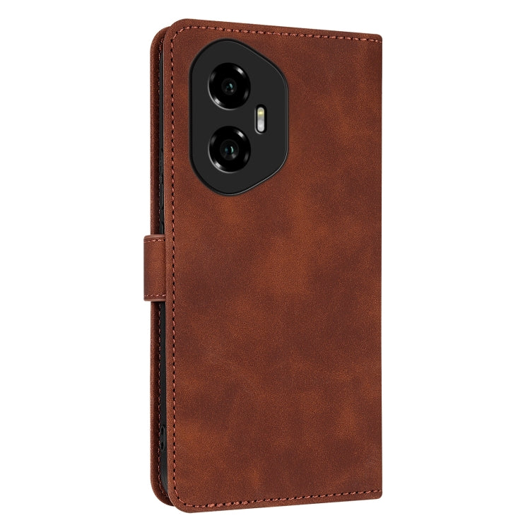 For Honor 300 AZNS Skin Feel Calf Texture Flip Leather Phone Case(Brown)