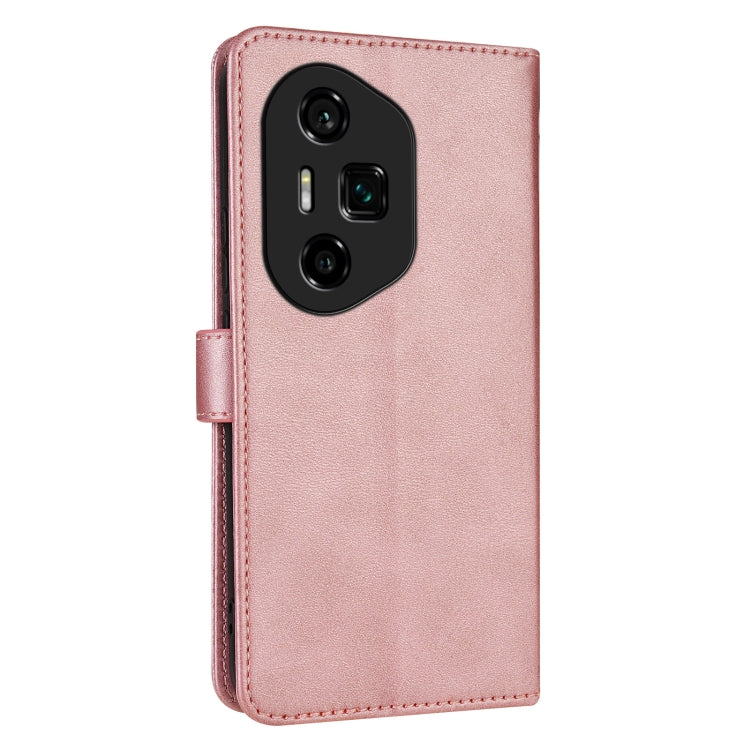 For Honor 300 Ultra AZNS Skin Feel Calf Texture Flip Leather Phone Case(Rose Gold)